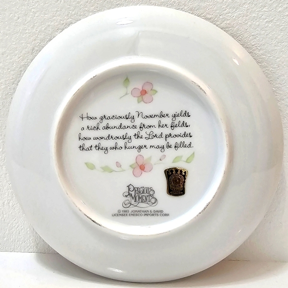 Precious Moments Months of the Year Plates - November - Picture 6 of 10